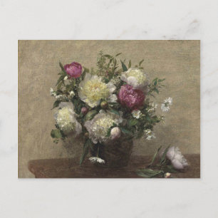 Henri Fantin-Latour Vintage Vase of Peonies Postcard
