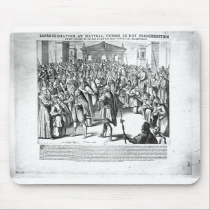 Henri IV  curing the sufferers of scrofula Mouse Mat