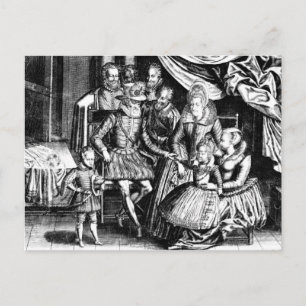 Henri IV King of France with his Family Postcard