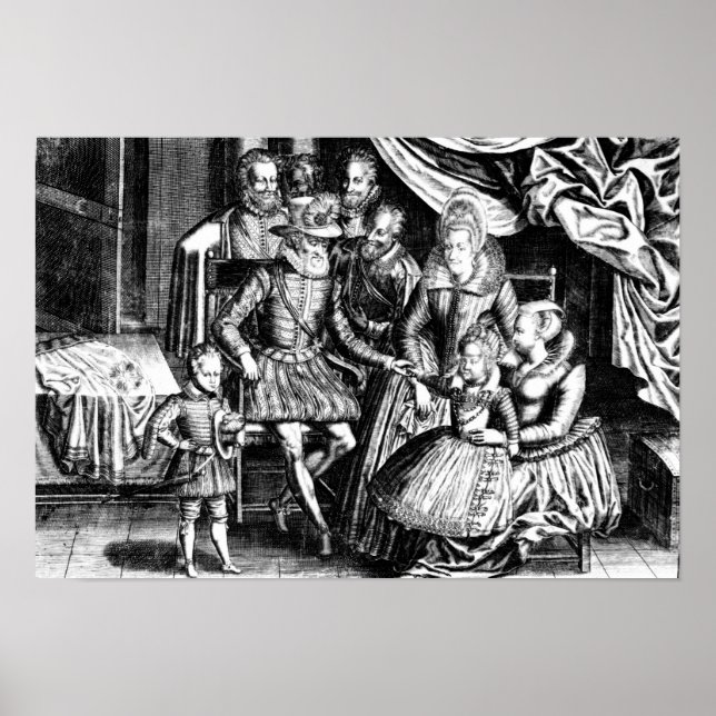 Henri IV  King of France with his Family Poster (Front)