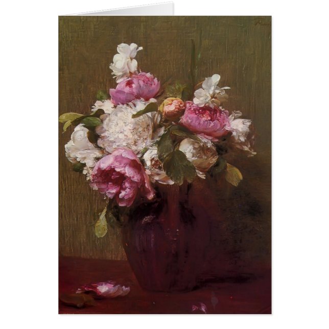Henri Latour- White Peonies and Roses, Narcissus (Front)