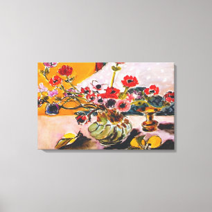 Henri Matisse - ANEMONES AND CHINESE VASE 1943 Canvas Print