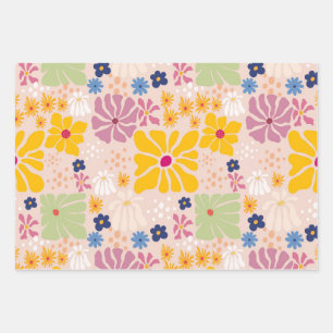 Henri Matisse Floral Inspired Seamless Pattern Wrapping Paper Sheet
