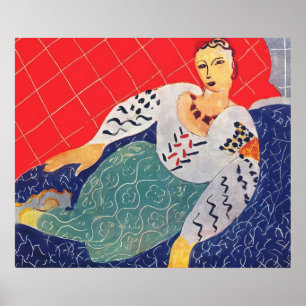 Henri Matisse - Romanian Blouse, Red and Blue Back Poster