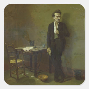 Henri Rochefort  in Mazas Prison, 1871 Square Sticker
