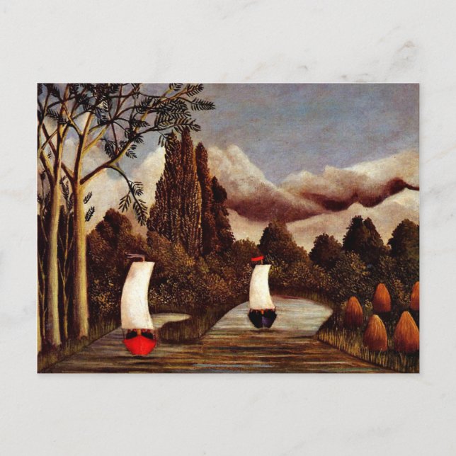 Henri Rousseau art: The Banks of the Oise Postcard (Front)