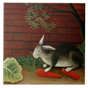 Henri Rousseau artwork, Rabbit Tile