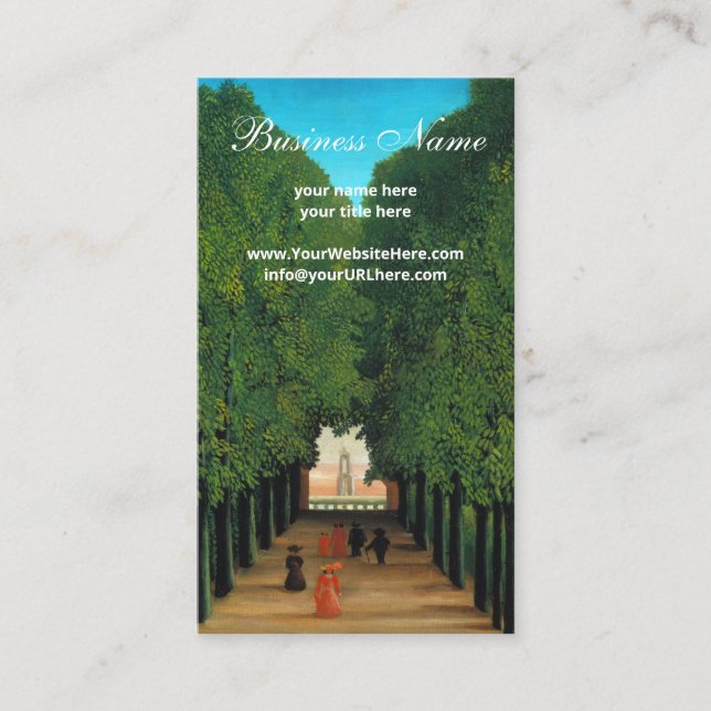Henri Rousseau, Avenue in the Park at Saint Cloud Business Card (Front)