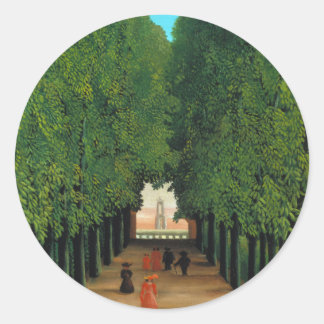 Henri Rousseau, Avenue in the Park at Saint Cloud Classic Round Sticker