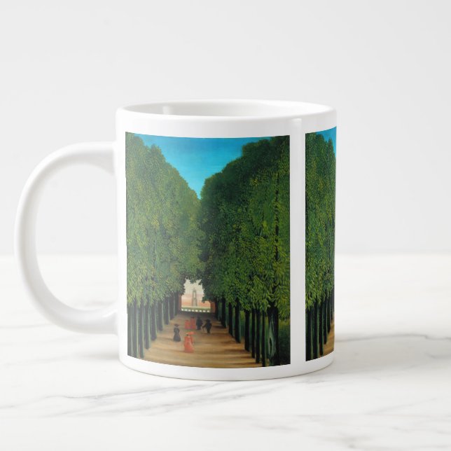 Henri Rousseau, Avenue in the Park at Saint Cloud Large Coffee Mug (Left)