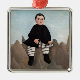 Henri Rousseau - Boy on the Rocks Metal Tree Decoration