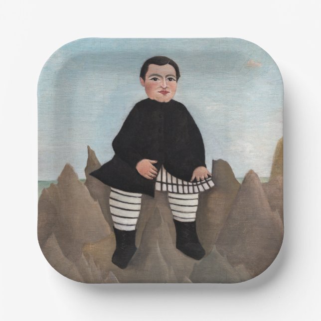 Henri Rousseau - Boy on the Rocks Paper Plate (Front)