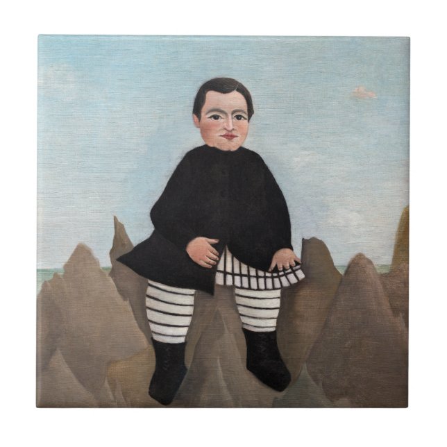 Henri Rousseau - Boy on the Rocks Tile (Front)