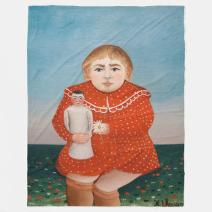 Henri Rousseau - Child with a Doll Fleece Blanket