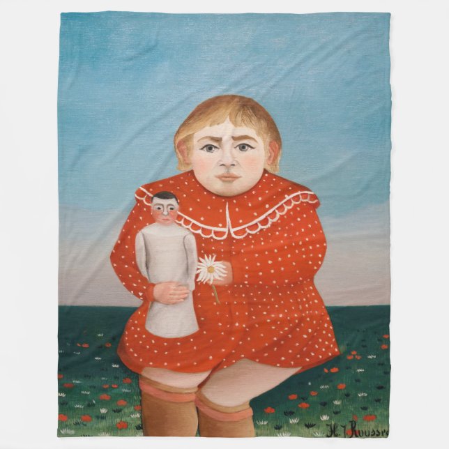 Henri Rousseau - Child with a Doll Fleece Blanket (Front)