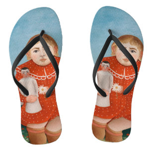 Henri Rousseau - Child with a Doll Flip Flops