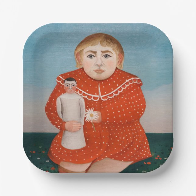 Henri Rousseau - Child with a Doll Paper Plate (Front)