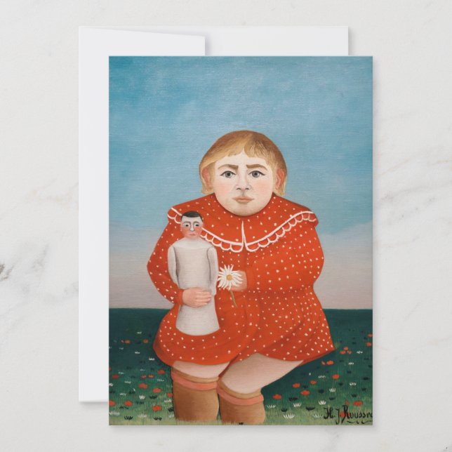 Henri Rousseau - Child with a Doll Thank You Card (Front)
