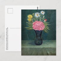 Henri Rousseau - Dahlia and Daisies in a Vase