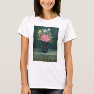 Henri Rousseau - Dahlia and Daisies in a Vase T-Shirt