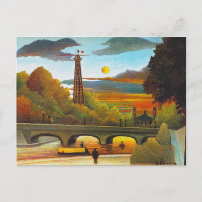 Henri Rousseau Eiffel Tower at Sunset Postcard (Front)