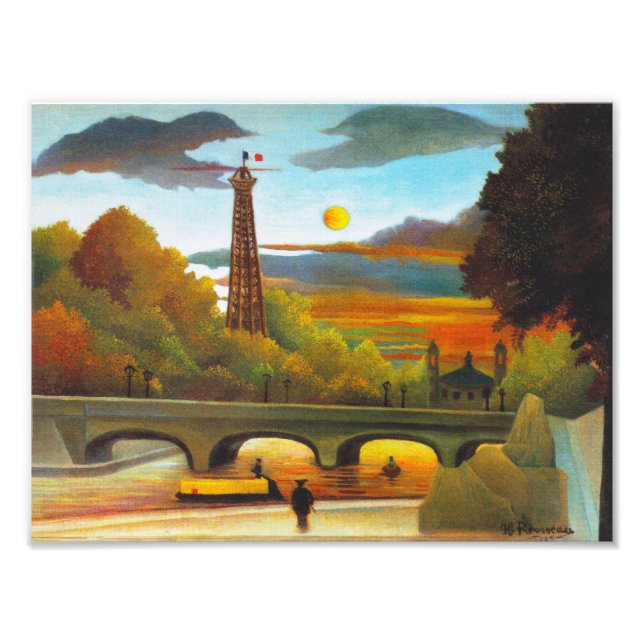 Henri Rousseau Eiffel Tower at Sunset Print (Front)