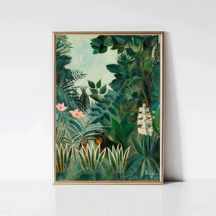 Henri Rousseau, Equatorial Jungle   Vintage Tropic Poster