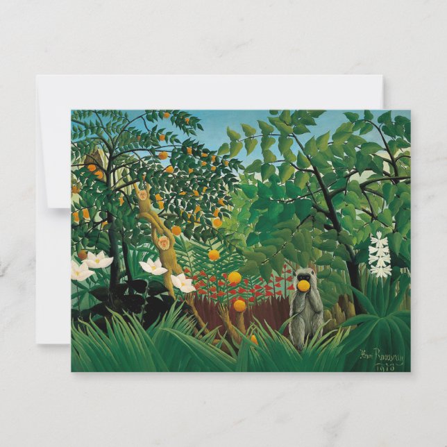 Henri Rousseau Exotic Landscape Invitations (Front)