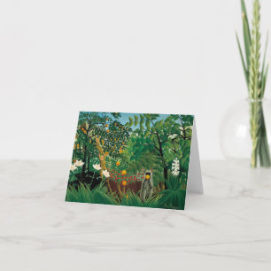 Henri Rousseau Exotic Landscape Note Card
