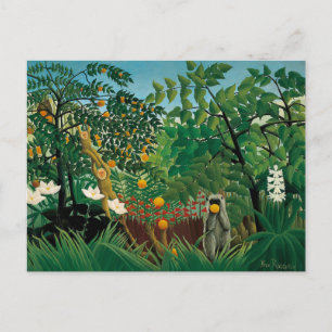 Henri Rousseau Exotic Landscape Postcard