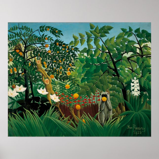 Henri Rousseau Exotic Landscape Poster (Front)