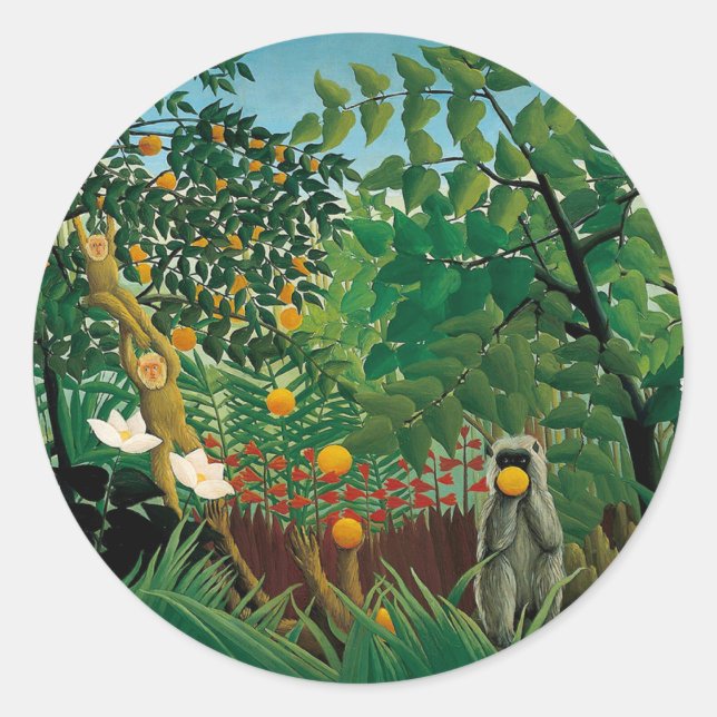Henri Rousseau Exotic Landscape Stickers (Front)
