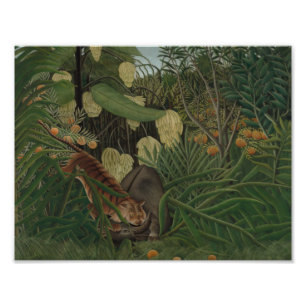 Henri Rousseau - Fight Between a Tiger Photo Print