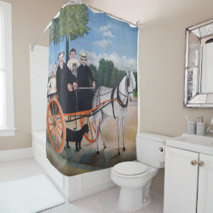 Henri Rousseau - La Carriole du pere Junier Shower Curtain