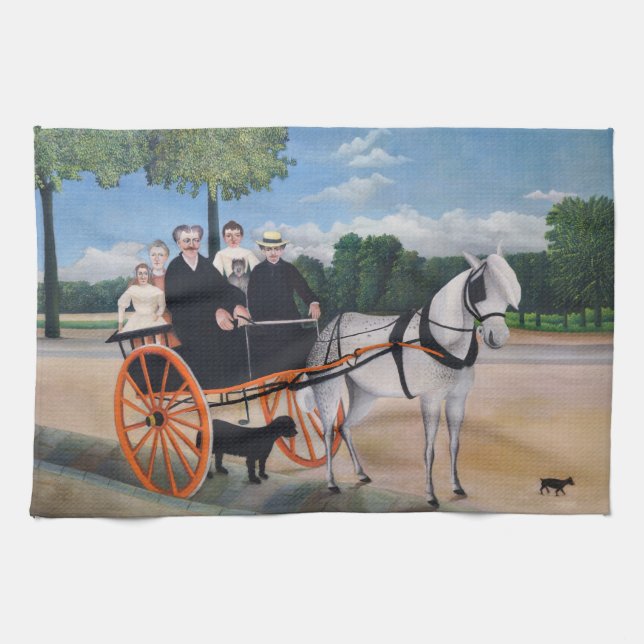 Henri Rousseau - La Carriole du pere Junier Tea Towel (Horizontal)