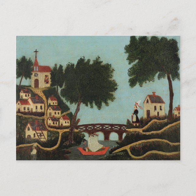 Henri Rousseau- Landscape with Bridge Postcard (Front)