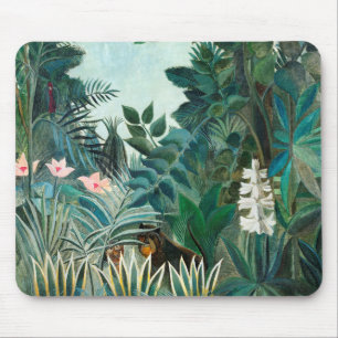 Henri Rousseau Landscape with Monkeys Botanical Ga Mouse Mat