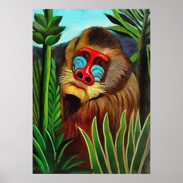 Henri Rousseau - Mandrill in the Jungle Poster (Front)