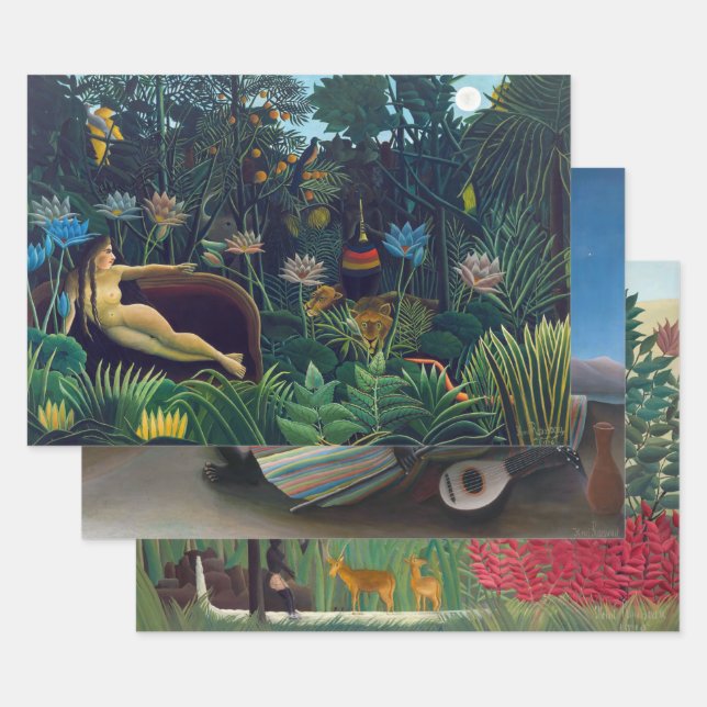Henri Rousseau - Masterpieces Selection Wrapping Paper Sheet (Set)