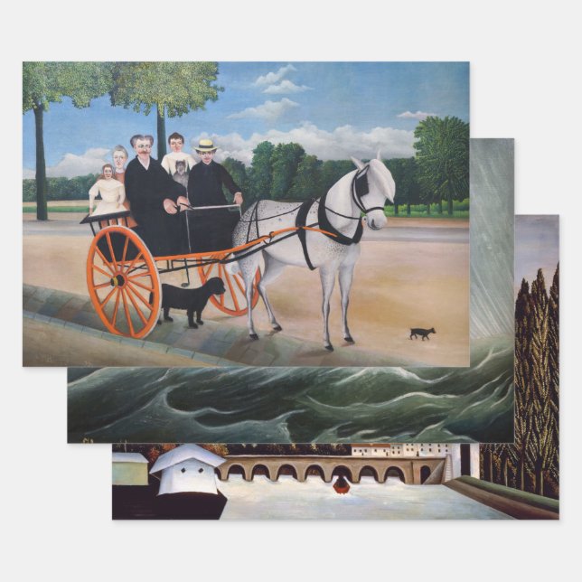 Henri Rousseau - Masterpieces Selection Wrapping Paper Sheet (Set)
