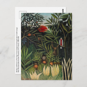 Henri Rousseau - Monkeys & Parrot in Virgin Forest Postcard