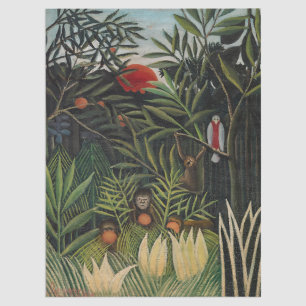 Henri Rousseau - Monkeys & Parrot in Virgin Forest Tissue Paper