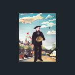 Henri Rousseau - Myself Portrait-Landscape Canvas Print<br><div class="desc">Myself Portrait-Landscape / Self Portrait from L'ile Saint Louis - Henri Rousseau (aka Douanier Rousseau),  1890</div>