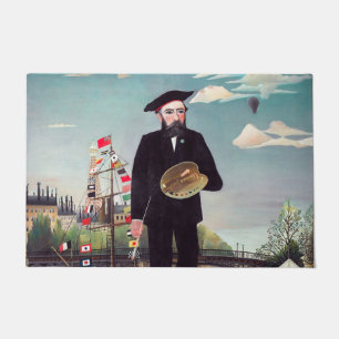 Henri Rousseau - Myself Portrait-Landscape Doormat
