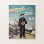 Henri Rousseau - Myself Portrait Landscape Jigsaw Puzzle<br><div class="desc">Myself Portrait-Landscape / Self Portrait from L'ile Saint Louis - Henri Rousseau (aka Douanier Rousseau),  1890</div>