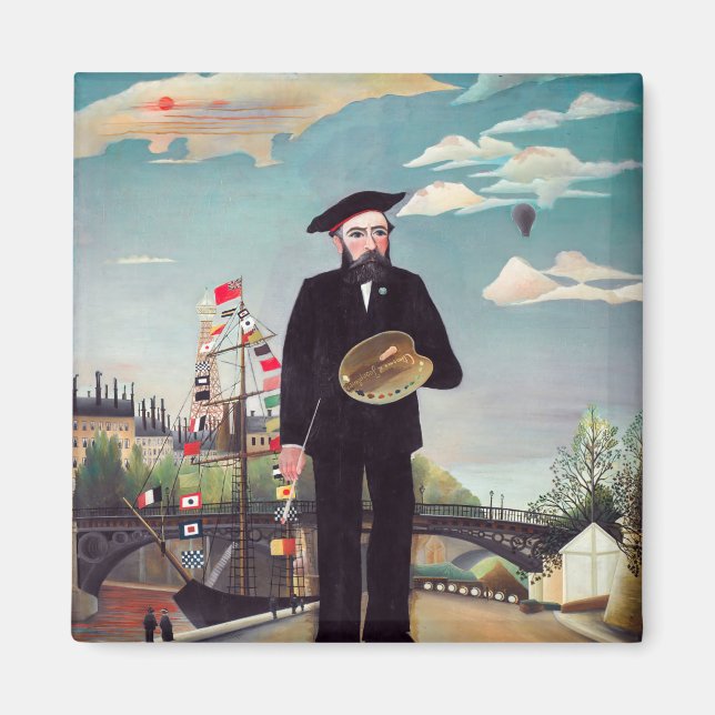 Henri Rousseau - Myself Portrait-Landscape Magnet (Front)