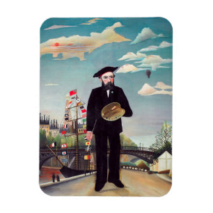 Henri Rousseau - Myself Portrait-Landscape Magnet