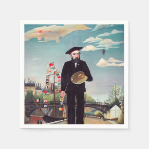 Henri Rousseau - Myself Portrait-Landscape Napkin