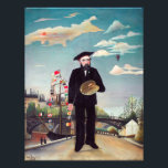 Henri Rousseau - Myself Portrait-Landscape Photo Print<br><div class="desc">Myself Portrait-Landscape / Self Portrait from L'ile Saint Louis - Henri Rousseau (aka Douanier Rousseau),  1890</div>