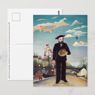 Henri Rousseau - Myself Portrait-Landscape Postcard